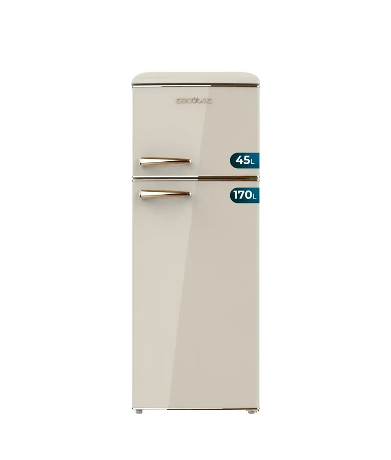 Frigorífico Retro 215L Beige E: Estilo, Eficiencia y Elegancia en tu Cocina de Cecotec