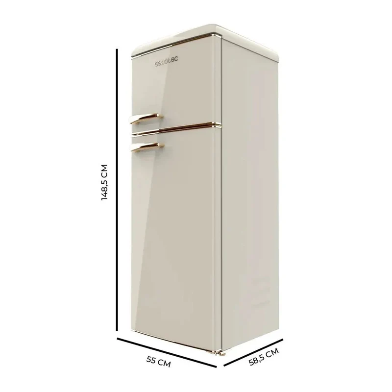 Frigorífico Retro 215L Beige E: Estilo, Eficiencia y Elegancia en tu Cocina de Cecotec