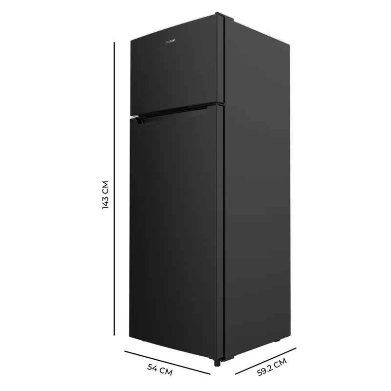 Frigorífico Negro 211L, Diseño Minimalista y Eficiencia Energética Clase E de Cecotec
