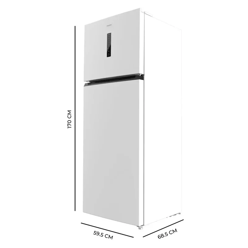 Frigorífico Blanco 465L No Frost con Motor Inverter y Puerta Reversible de Cecotec