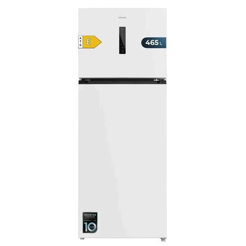 Frigorífico Blanco 465L No Frost con Motor Inverter y Puerta Reversible de Cecotec