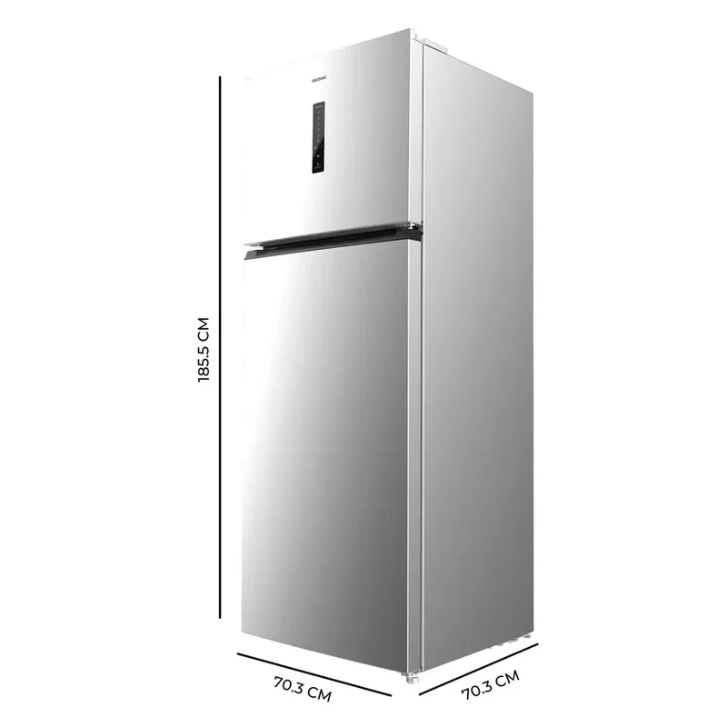 Frigorífico Inoxidable 465L No Frost con Motor Inverter y Eficiencia Energética E de Cecotec