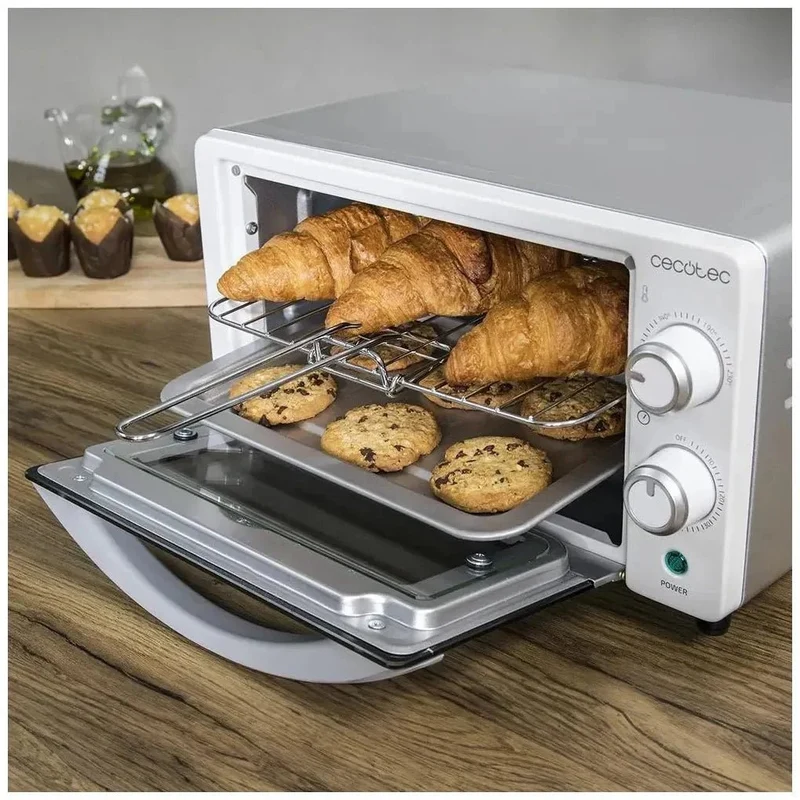 Horno Tostador Multifunción 10L con Doble Cristal y Resistencias de Cuarzo de Cecotec