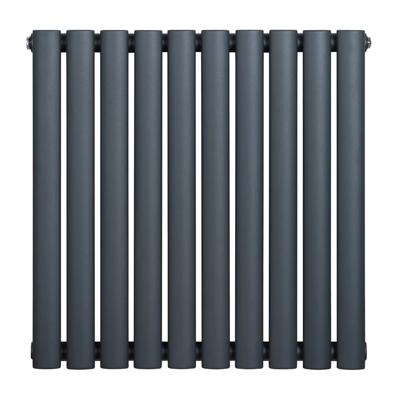 Radiador de Columna Simple Ovalado – 600 mm x 600 mm – Gris Antracita