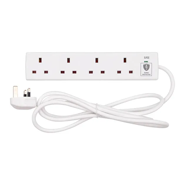 4 Gang 2M Surge Protected Ext Lead