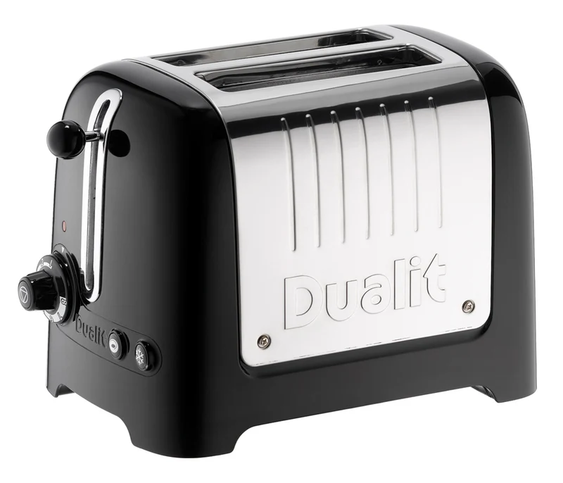 2 Slot High Gloss Lite Toaster Black