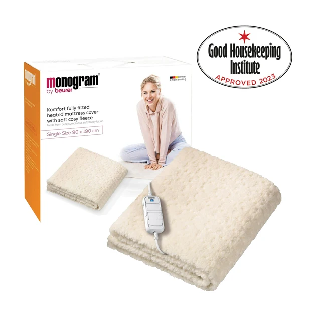 Komfort Fitted Single Heated Mattress Cover