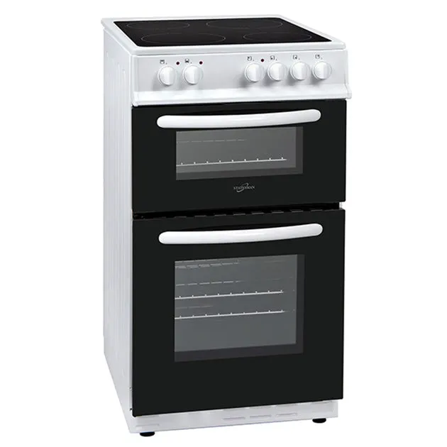 Atlas 50Cm D. Oven Electric Ceramic Cooker White