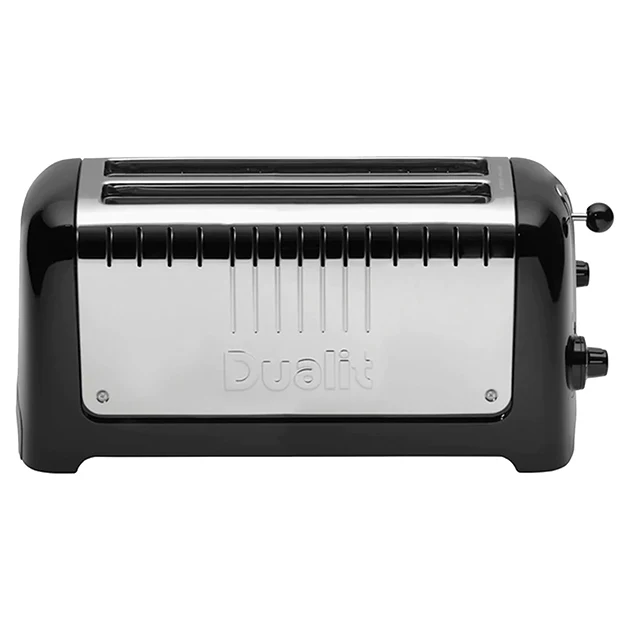 4 Slice 2 Long Slot Toaster Black