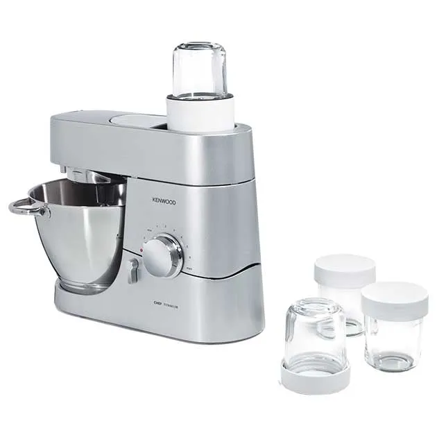 Glass Mini Chopper/Mill Attachment With 3 Jars