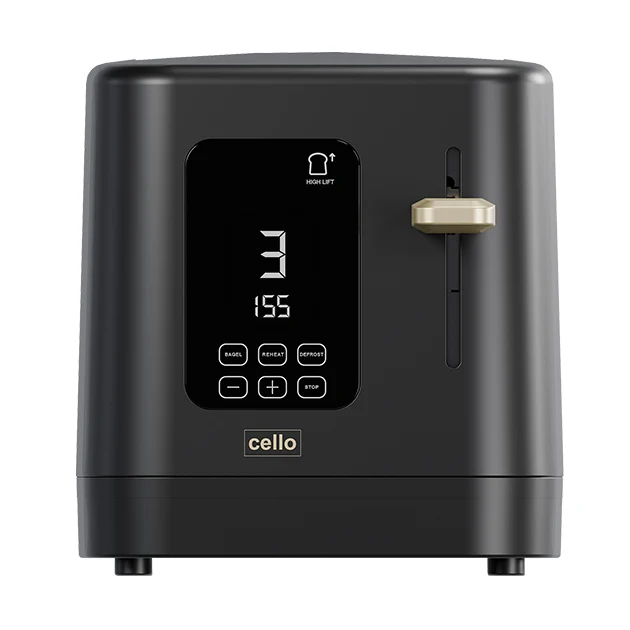 2 Slice Digital Toaster Black