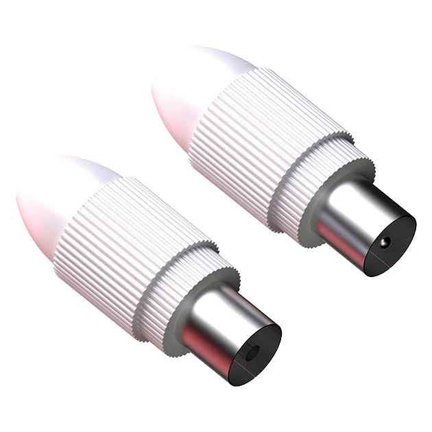 Coax Set 1X Male X1 Female White