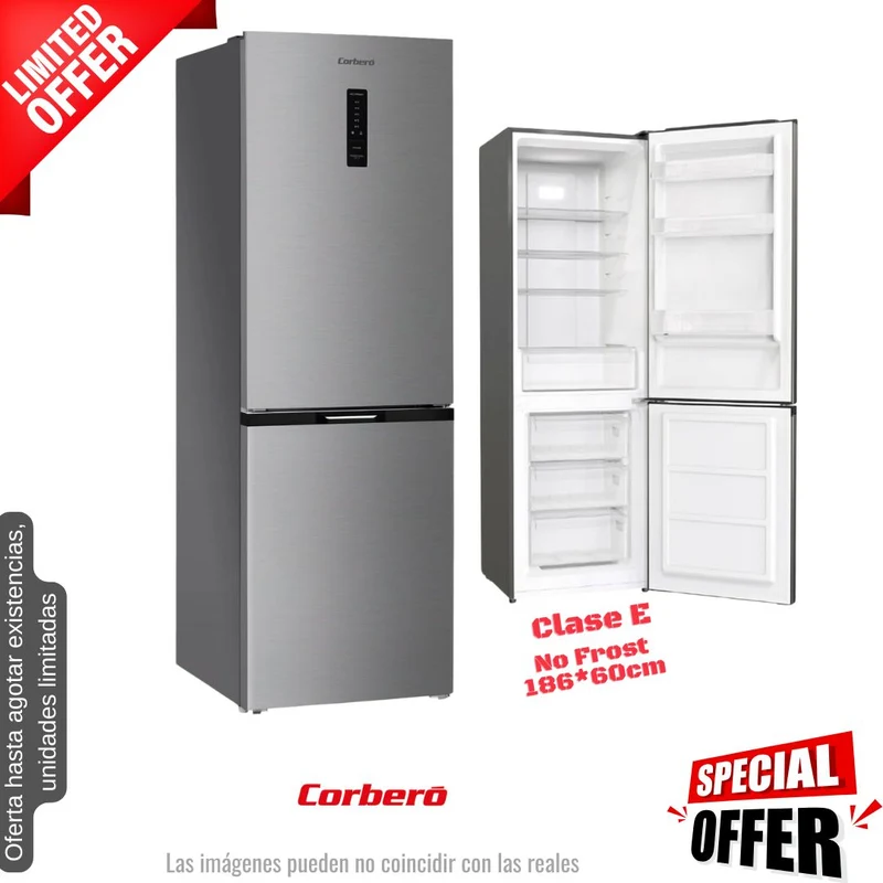 Frigorífico combi Corberó inox 186*60cm (026300) OFERTA