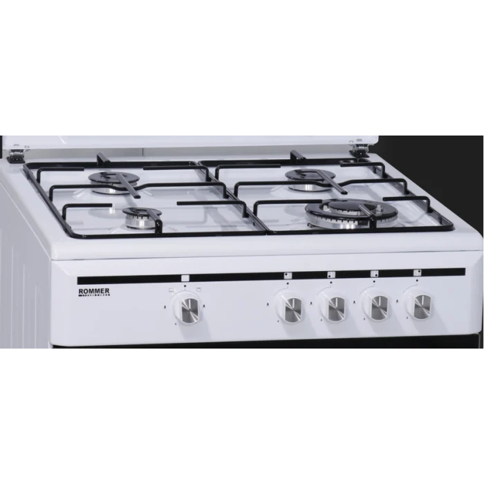Cocina de gas blanca 4 fuegos 60cm Rommer (026118) OFERTA