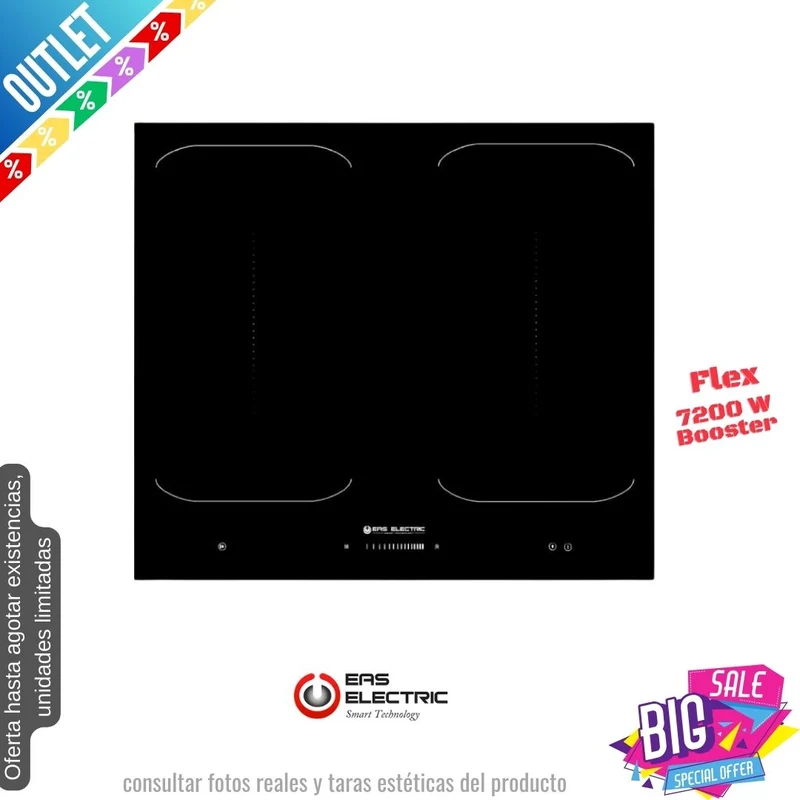 Placa inducción flex Eas Electric 4 zonas 60cm (026162) OUTLET