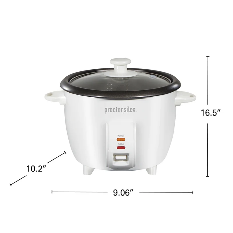 Proctor Silex Olla Arrocera y Vaporera 10 Tazas Blanco, 37533MN