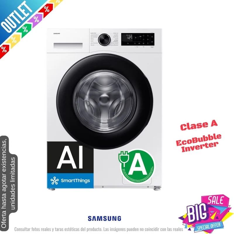 Lavadora Samsung 10kg blanca 1400rpm (026386) OUTLET