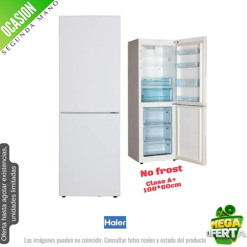 Frigorífico combi Haier blanco 188*60cm (026282) OCASION