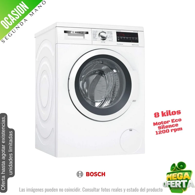 Lavadora Bosch 8kg blanca 1200rpm (026079) OCASION
