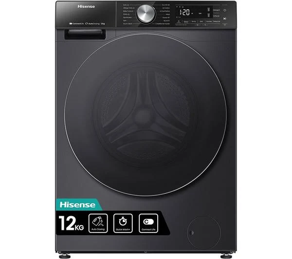 Lavadora Hisense 12kg negra 1400rpm (026313) OUTLET