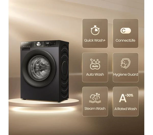 Lavasecadora Hisense 10/6kg negra 1400rpm (026359) OUTLET