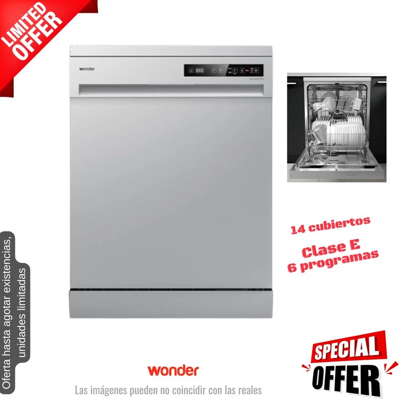 Lavavajillas Wonder inox 60cm 14 cubiertos (026354) OFERTA