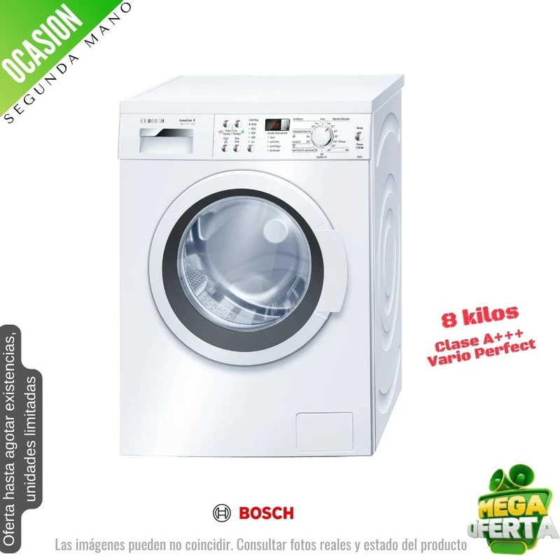 Lavadora Bosch 8kg blanca 1000rpm (026351) OCASION