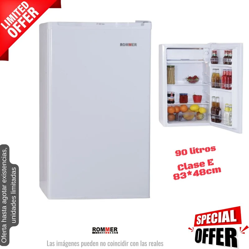 Frigorífico Rommer blanco 1 puerta 83*48cm (026341) OFERTA