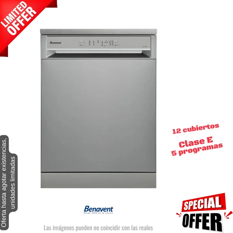 Lavavajillas Benavent inox 60cm 12 cubiertos (026181) OFERTA