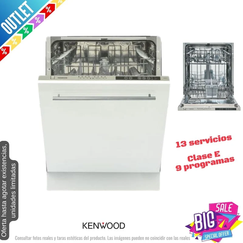Lavavajillas Kenwood integración 60cm 13 cubiertos (026320) OUTLET