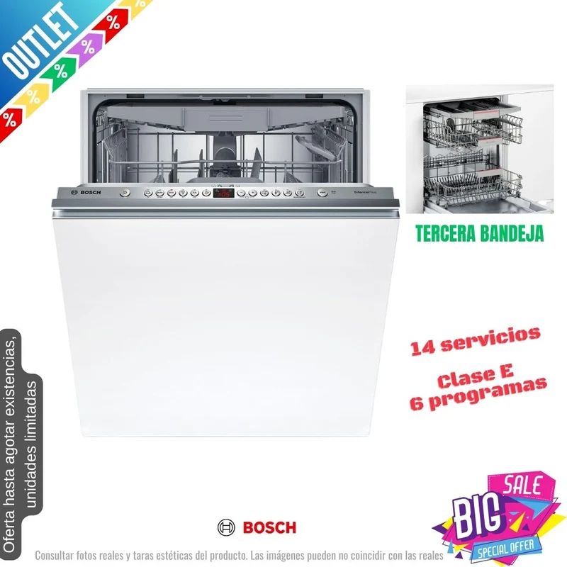 Lavavajillas Bosch integración 60cm 14 cubiertos (026319) OUTLET
