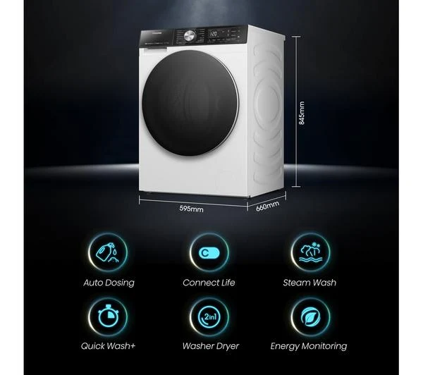 Lavasecadora Hisense 12/8kg blanca 1400rpm (026315) OUTLET