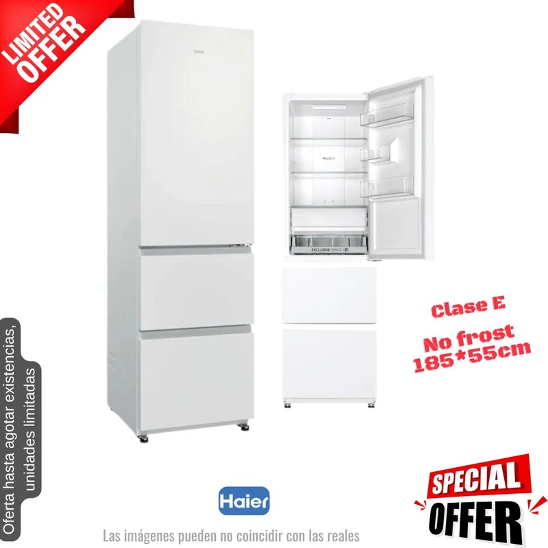 Frigorífico francés Haier blanco 185*55cm (026309) OFERTA