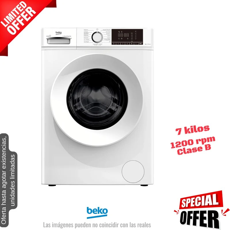Lavadora Beko 7kg blanca 1200rpm (026179) OFERTA