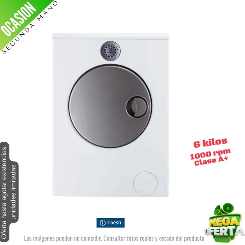 Lavadora Indesit 6kg blanca 1000rpm (026073) OCASION