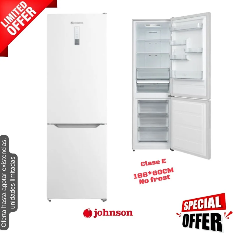 Frigorífico combi Johnson blanco 188*60cm (026039) OFERTA