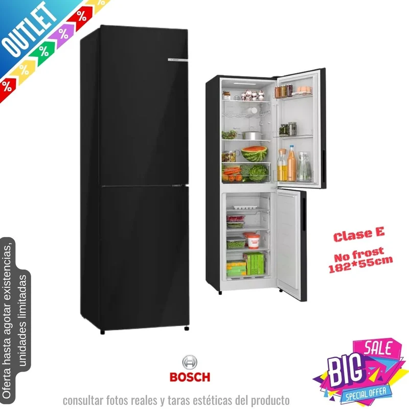 Frigorífico combi Bosch negro 182*55cm (026042) OUTLET