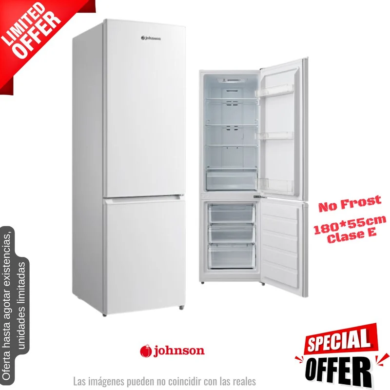 Frigorífico combi Johnson blanco 180*55cm (026038) OFERTA