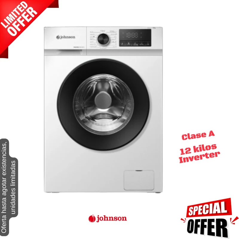 Lavadora Johnson 12kg blanca 1400rpm (026107) OFERTA