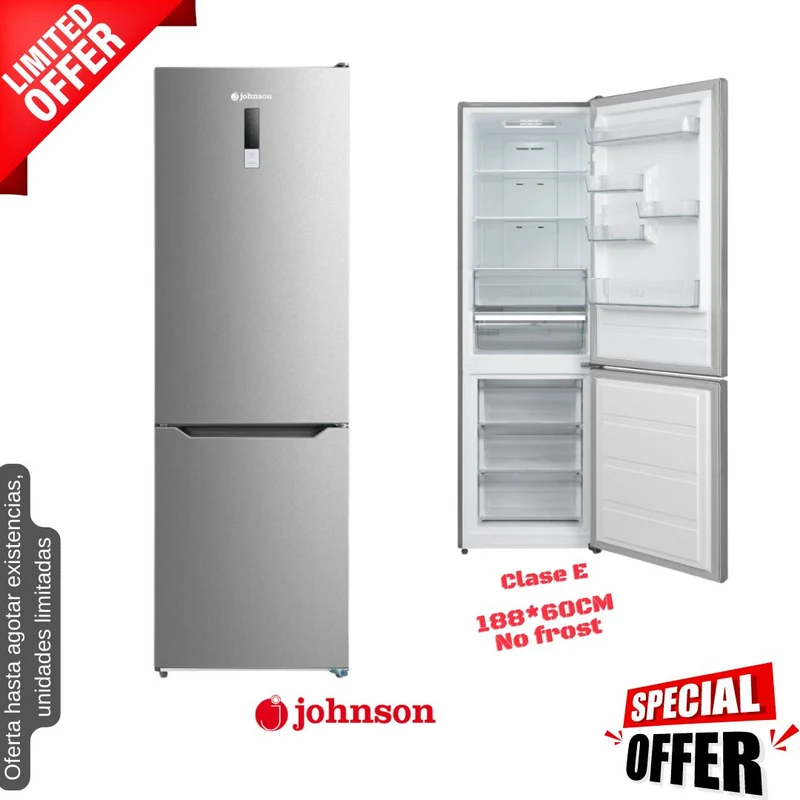 Frigorífico combi Johnson inox 188*60cm (026050) OFERTA