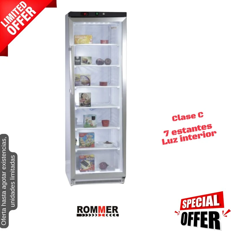 Vitrina expositora congeladora profesional Rommer (026067) OFERTA