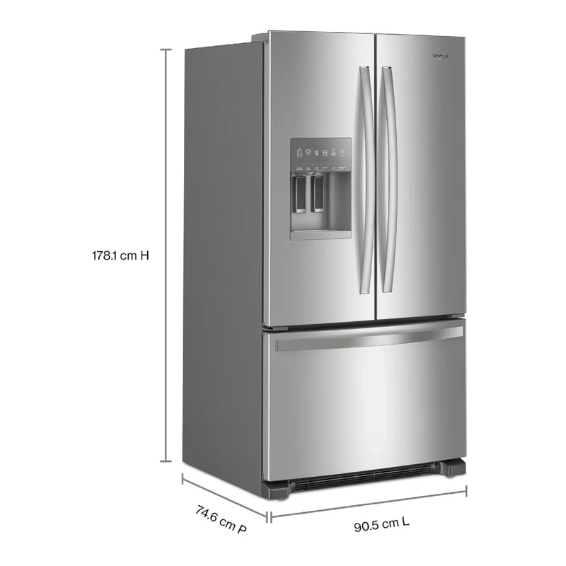 Whirlpool Refrigeradora French Door 24.7 Pies Cúbicos, WRFF3436RZ