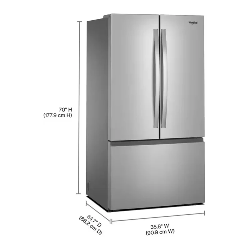 Whirlpool Refrigeradora French Door 31 Pies Cúbicos, WRFF3136SZ