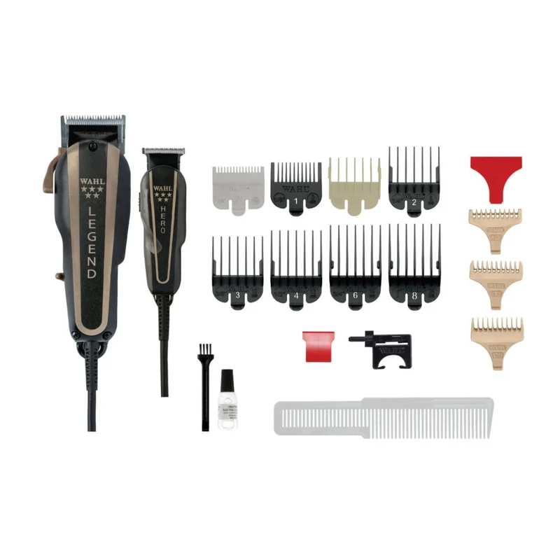 Wahl Set Cortadora de Cabello Profesional Alámbrica Barber Pro, 8180-108