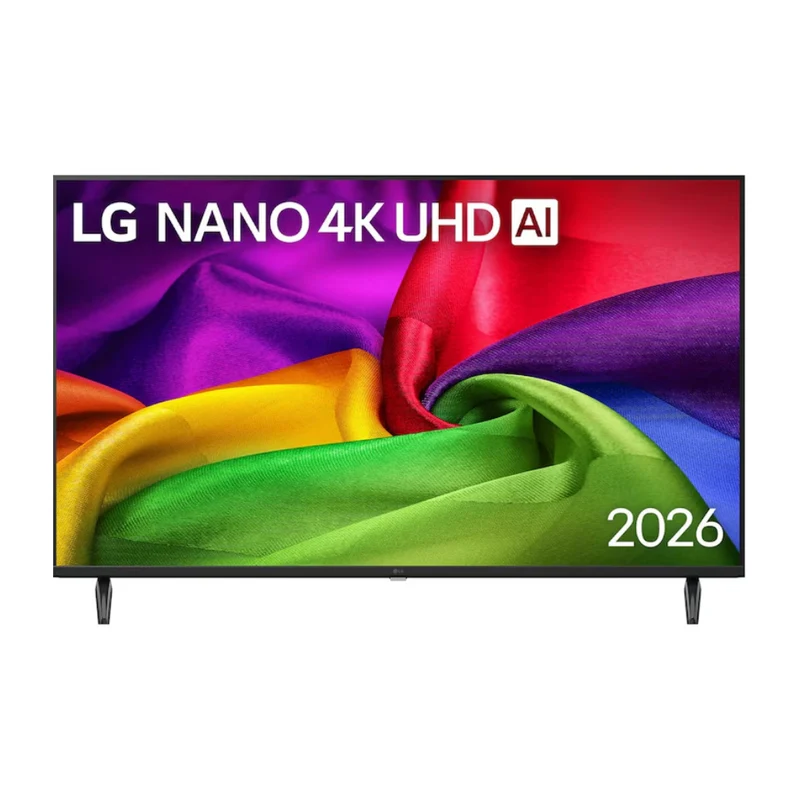 LG Pantalla 43" Nano 4K UHD Smart NU80 2026, 43NU800BPSC + Gratis Xtech Soporte Inclinable de Pared para Pantalla de 32" a 70"