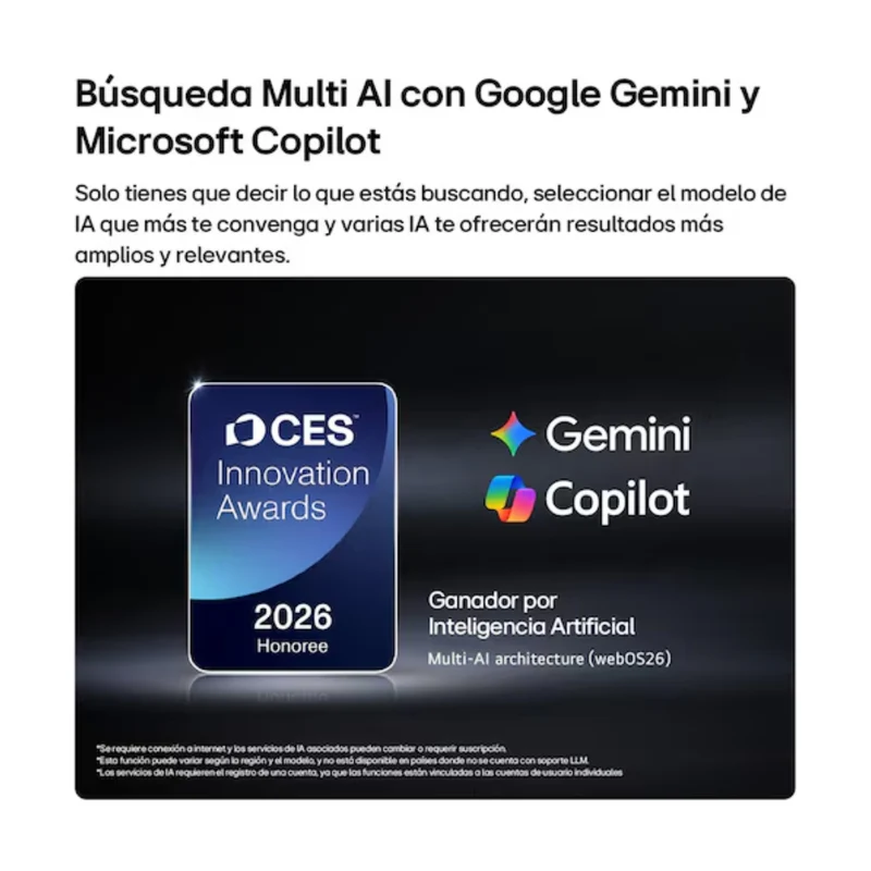 LG Pantalla 43" Nano 4K UHD Smart NU80 2026, 43NU800BPSC + Gratis Xtech Soporte Inclinable de Pared para Pantalla de 32" a 70"