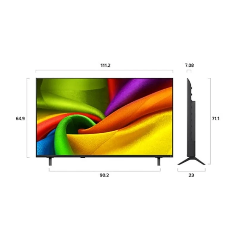 LG Pantalla 50" Nano 4K UHD Smart AI NU850, 50NU850BPSA + Gratis Xtech Soporte Inclinable de Pared para Pantalla de 32" a 70"