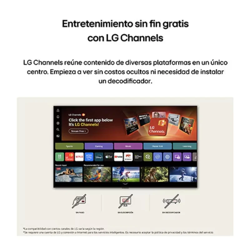 LG Pantalla 50" Nano 4K UHD Smart AI NU850, 50NU850BPSA + Gratis Xtech Soporte Inclinable de Pared para Pantalla de 32" a 70"