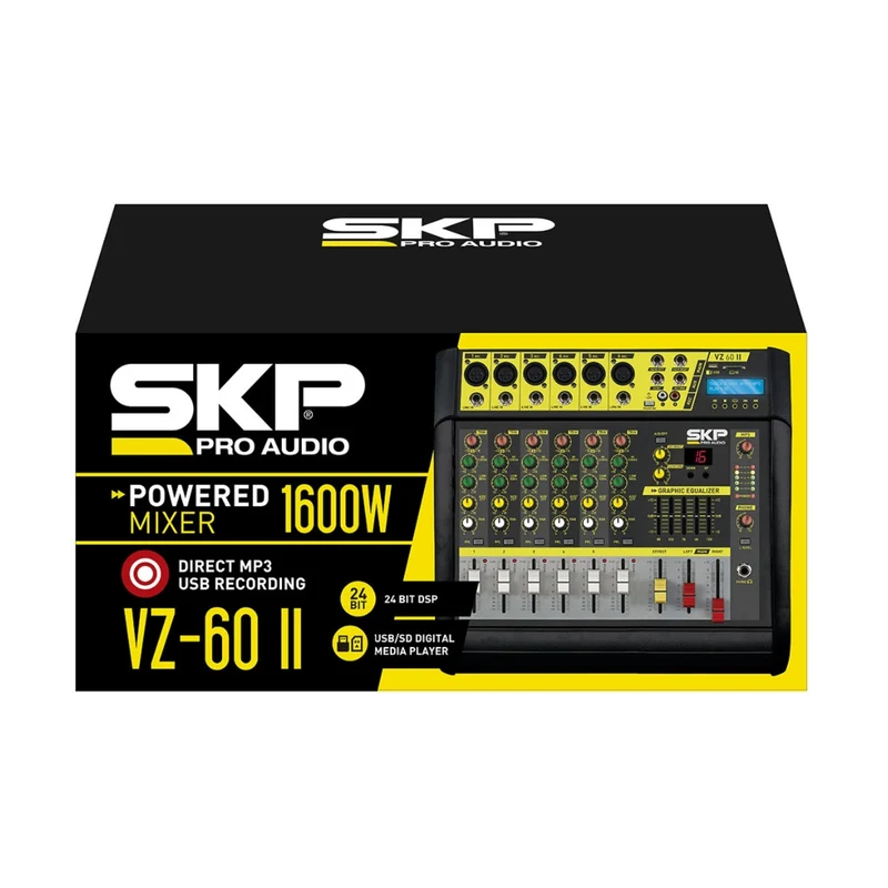SKP Consola Mezcladora Estéreo de DJ 6 Canales (VZ-60II)