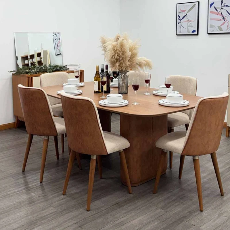 Tokoa Mesa para Comedor MDF Canela 184x75x110cm (PA1202551)